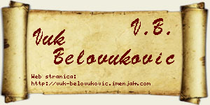 Vuk Belovuković vizit kartica